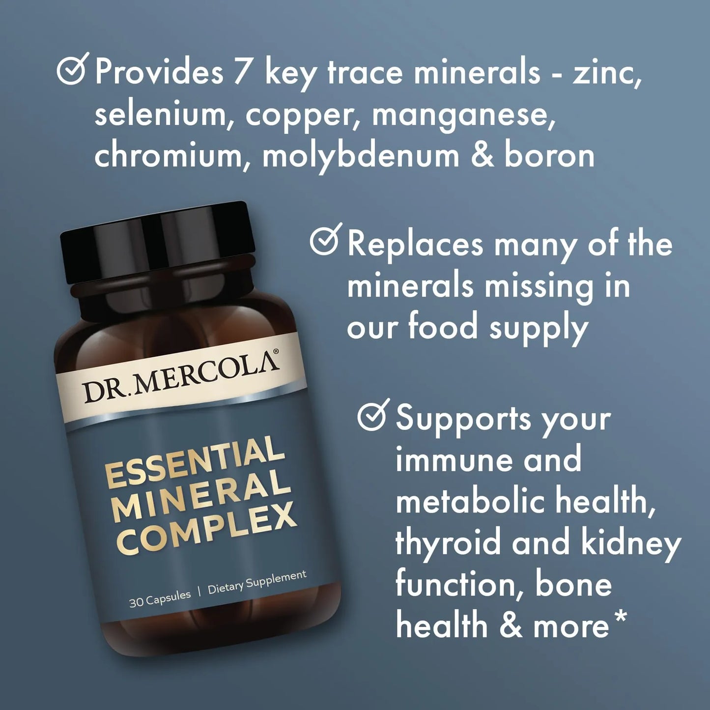 Complejo Mineral Esencial 30 Capsulas Suplemento Dietetico Apoya Sistema Inmunologico