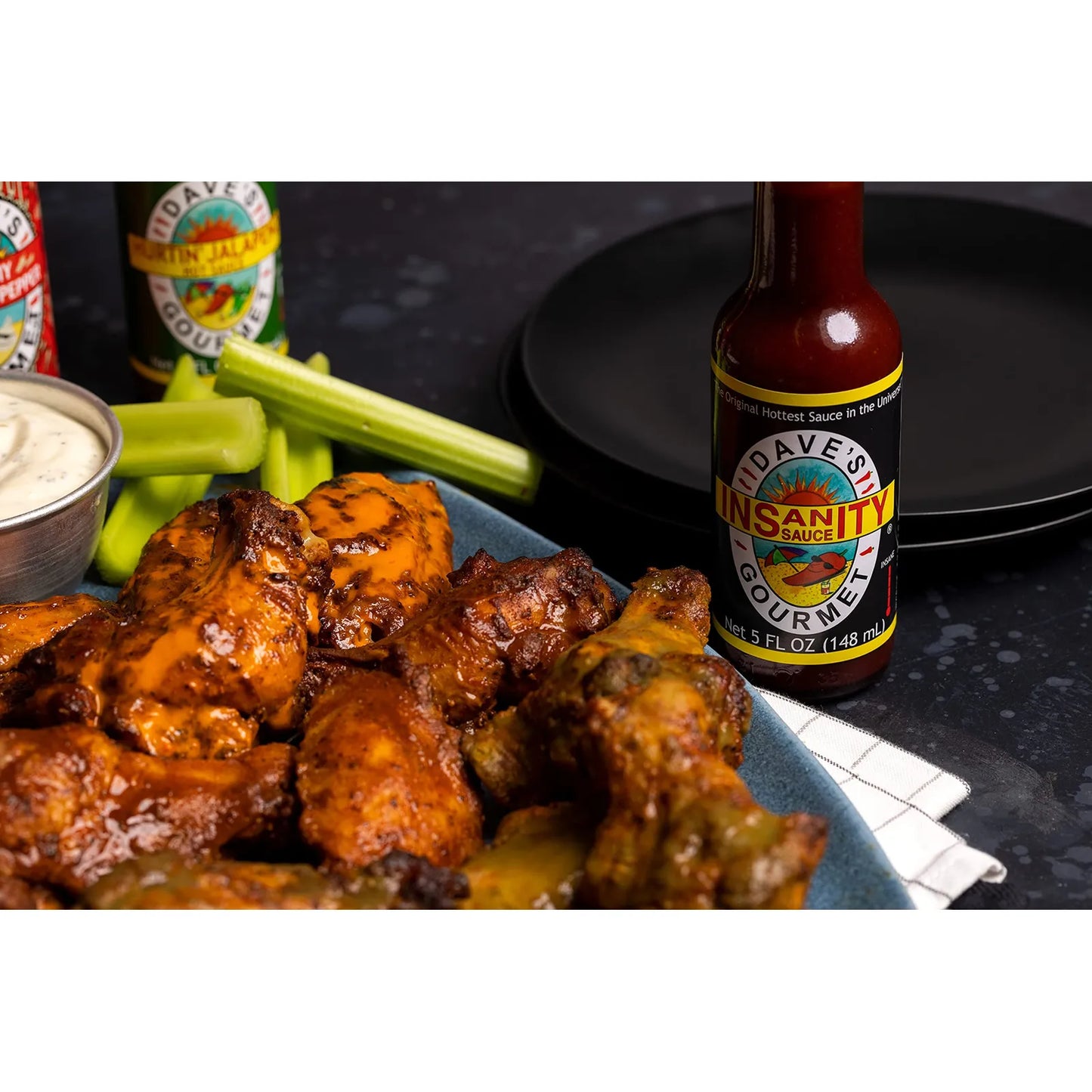 Salsa Picante Original Insanity Pack De 3 Botellas Sabor Audaz Y Calor Extremo