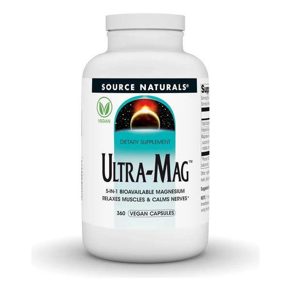Ultra Mag Suplemento Vegano De Magnesio Biodisponible 5 En 1 Relaja Músculos Y Nervios