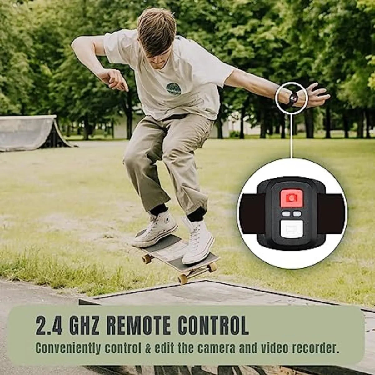 Cámara De Acción Exprotrek 4K Pantalla Táctil Impermeable 131 Pies WiFi