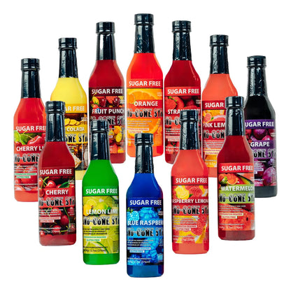 Sirope De Cono Sin Azúcar 12 Sabores 360ml Paquete De 12 Unidades Importado