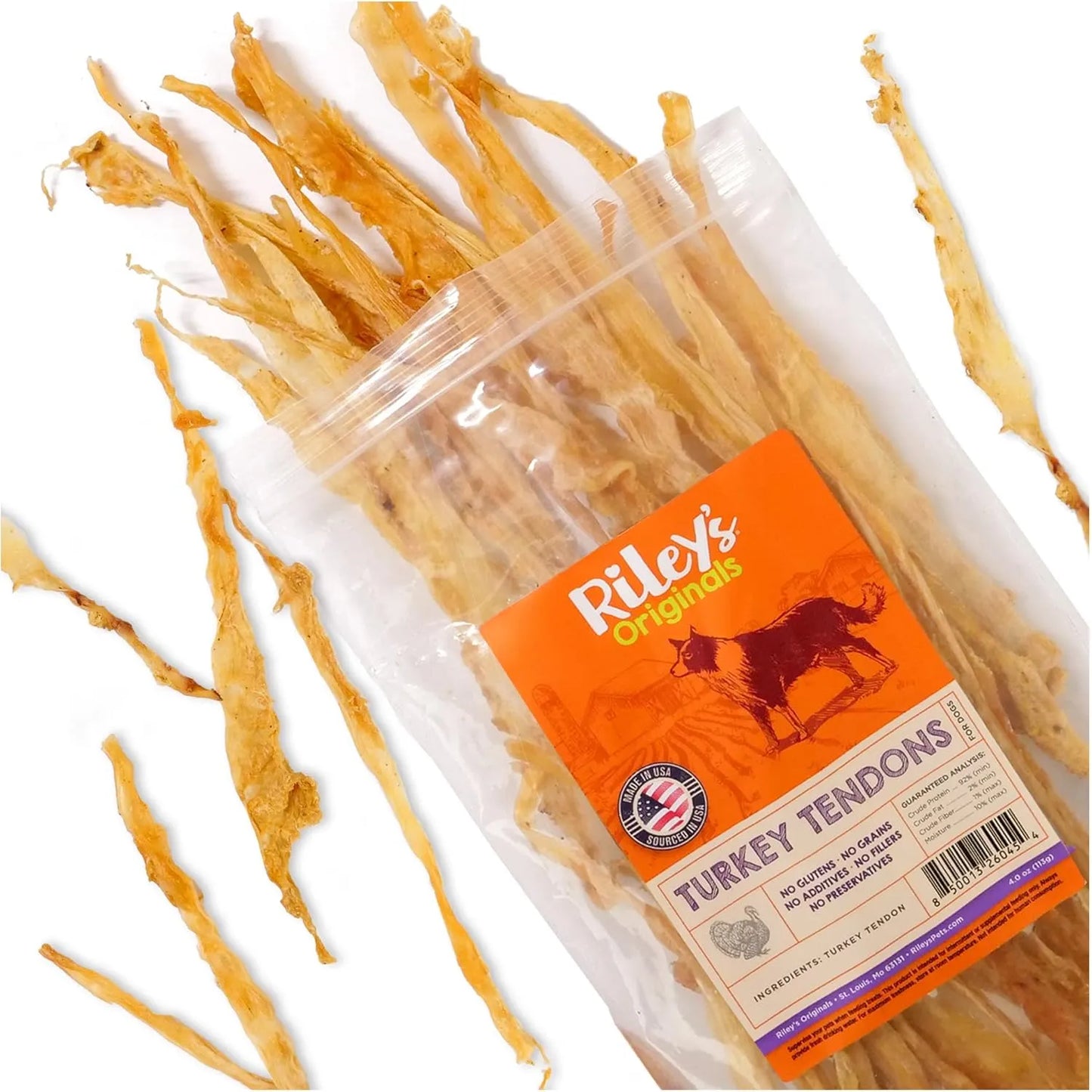 Tendones De Pavo Masticables Para Perros 100 Naturales Golosina Saludable
