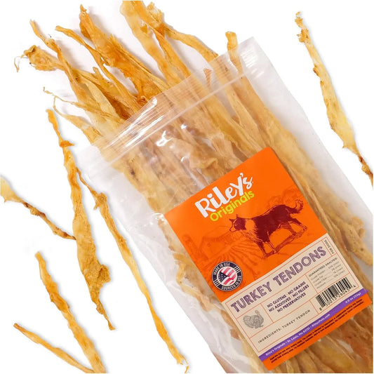 Tendones De Pavo Masticables Para Perros 100 Naturales Golosina Saludable
