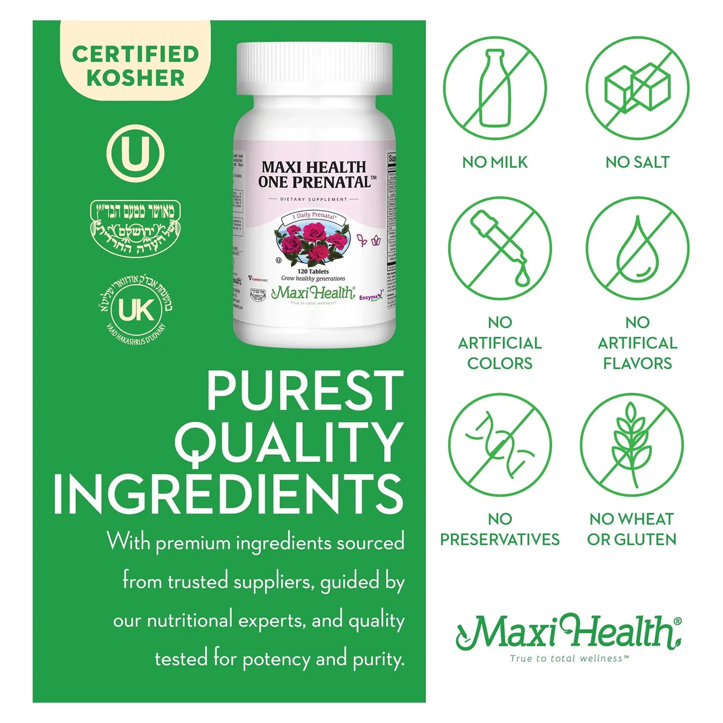 One Prenatal Vitaminas Prenatales Con Hierro Absorción Mejorada Multivitamínico Diario Para Mujeres