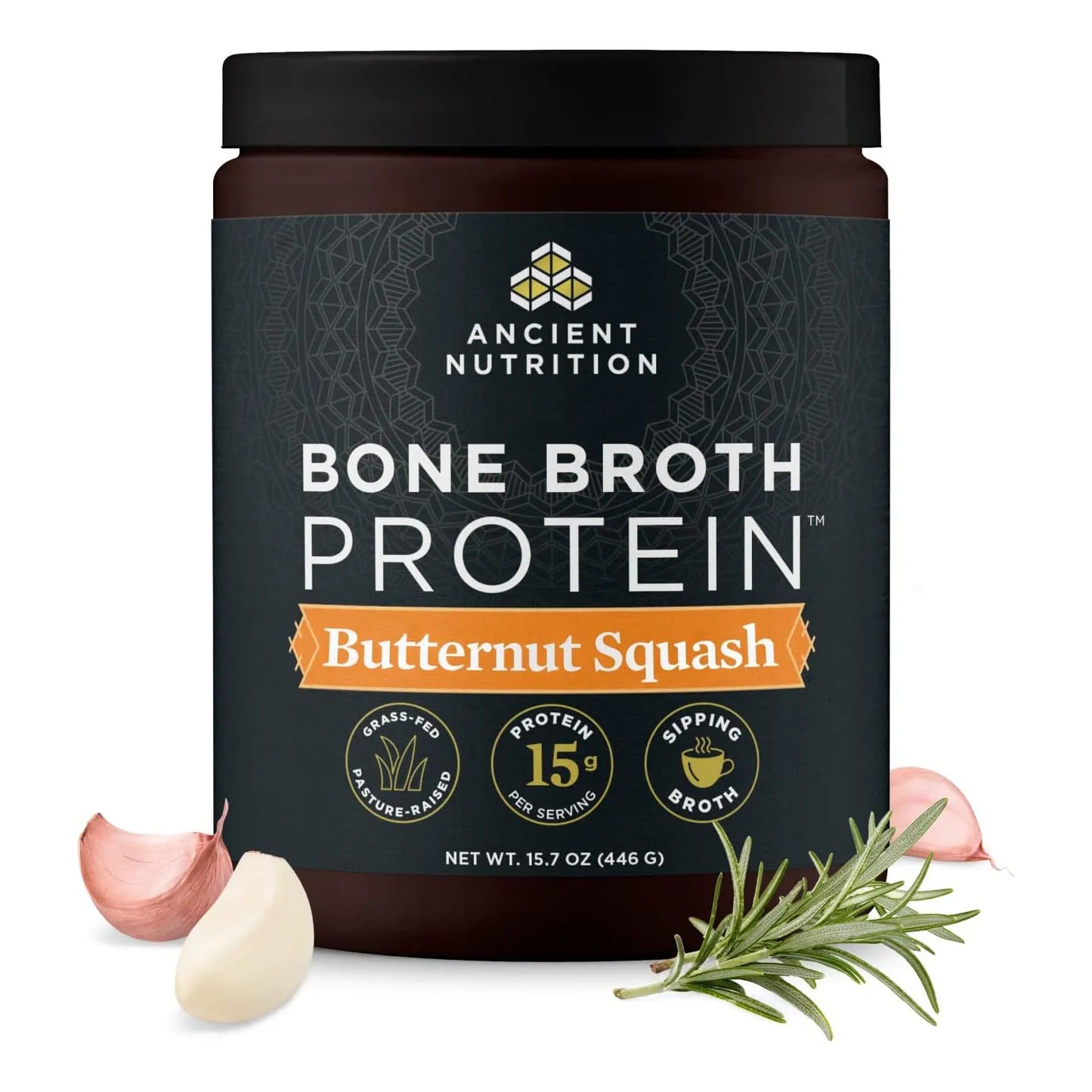 Proteína En Polvo De Caldo De Hueso Sabor Calabaza Con Pollo Ancient Nutrition 15 Porciones