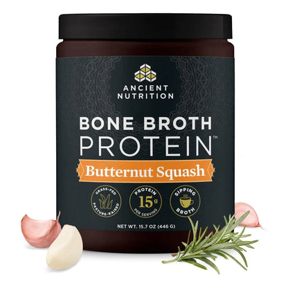 Proteína En Polvo De Caldo De Hueso Sabor Calabaza Con Pollo Ancient Nutrition 15 Porciones