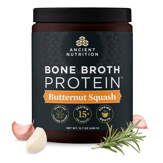 Proteína En Polvo De Caldo De Hueso Sabor Calabaza Con Pollo Ancient Nutrition 15 Porciones