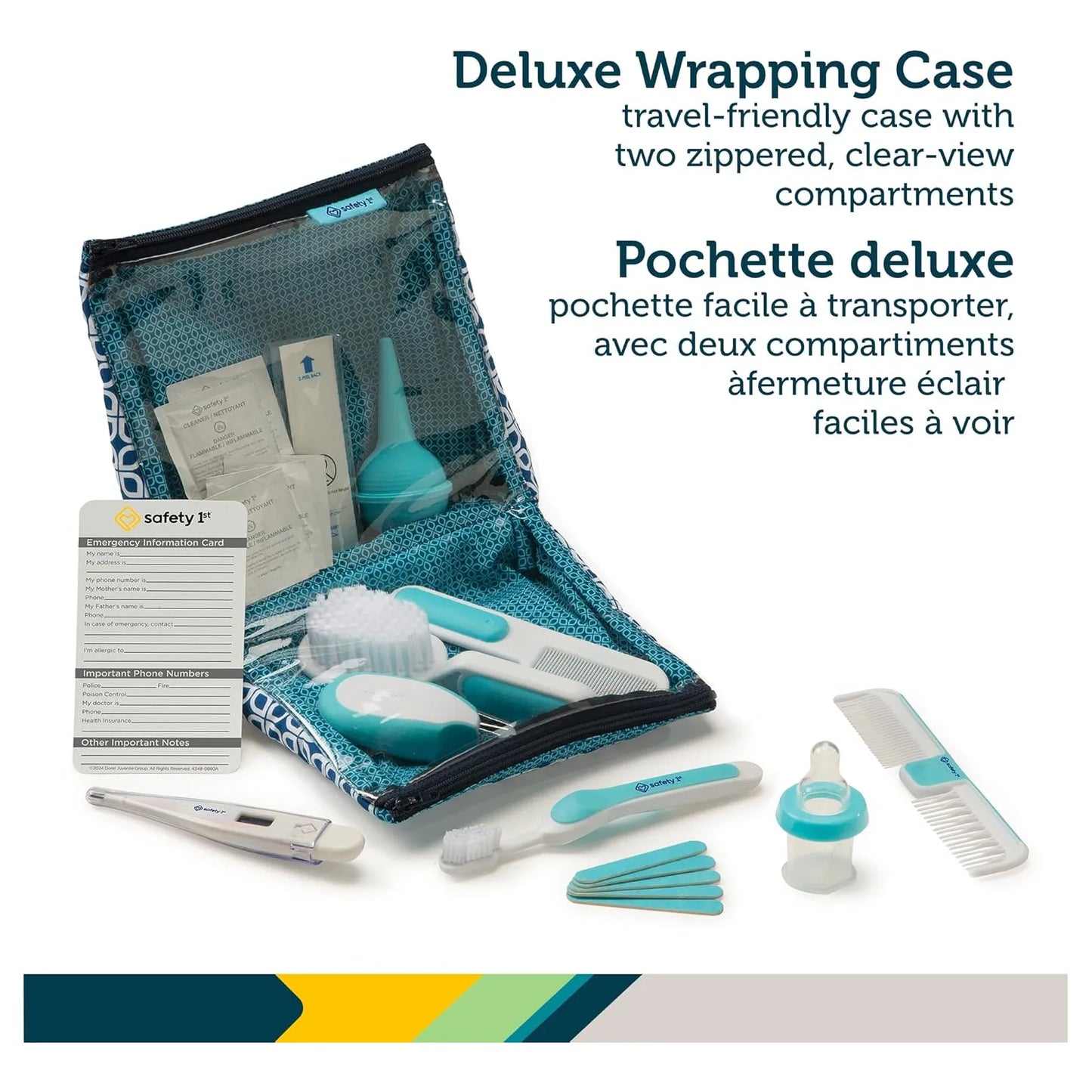 Kit De Cuidado De Bebé Deluxe 25 Piezas Azul Seguridad Y Comodidad