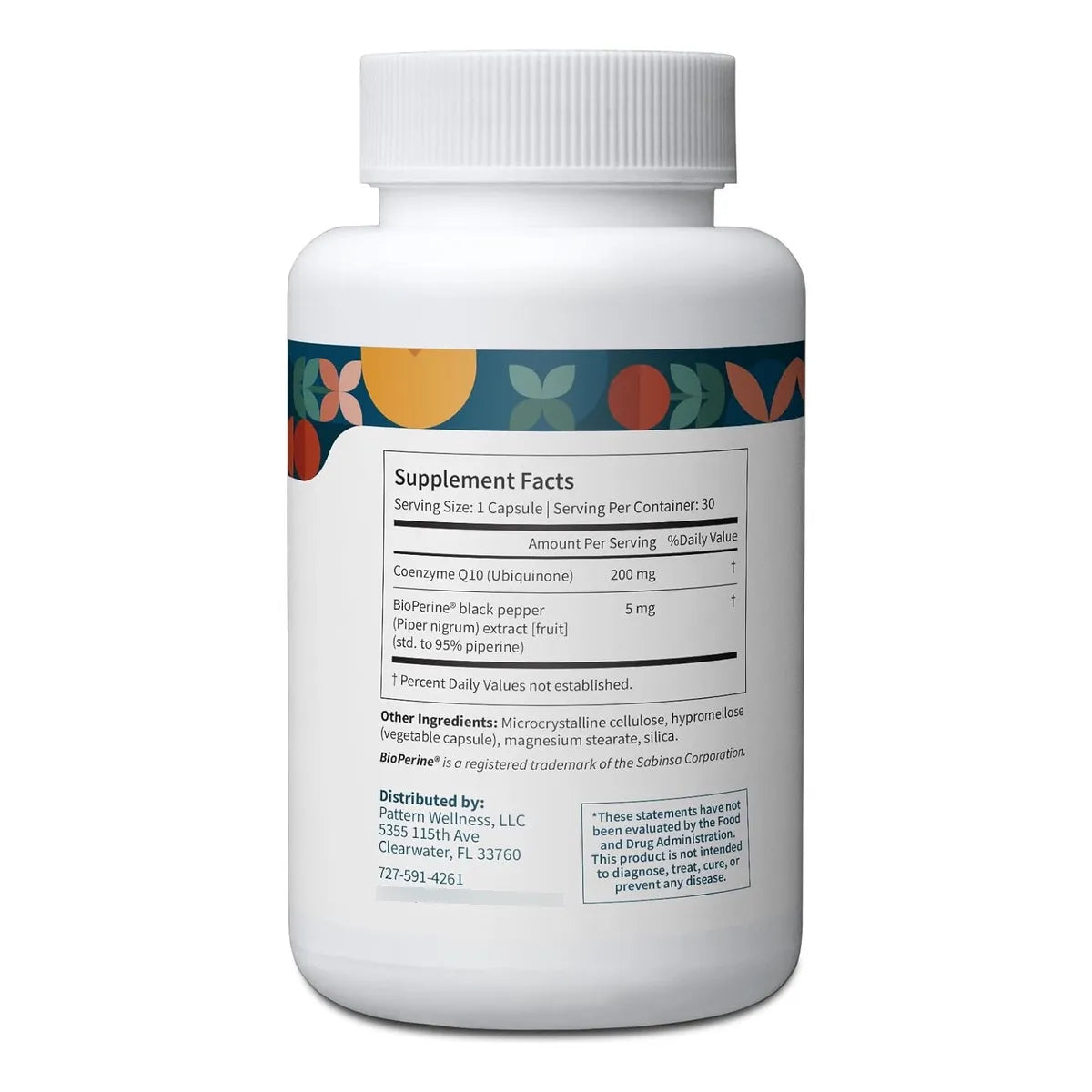 Coq10 200mg Ubiquinona Con Bioperine Soporte Cardiovascular Y Energía
