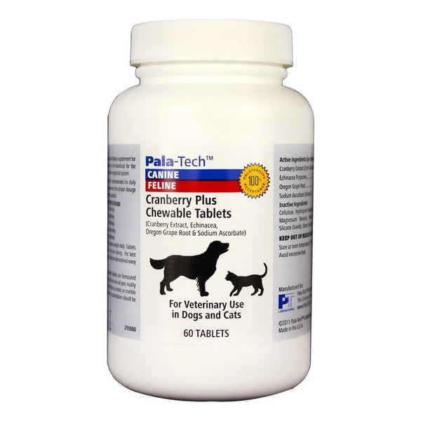 Tabletas Masticables Cranberry Plus Para Perros Y Gatos Salud Urinaria 60 Unidades