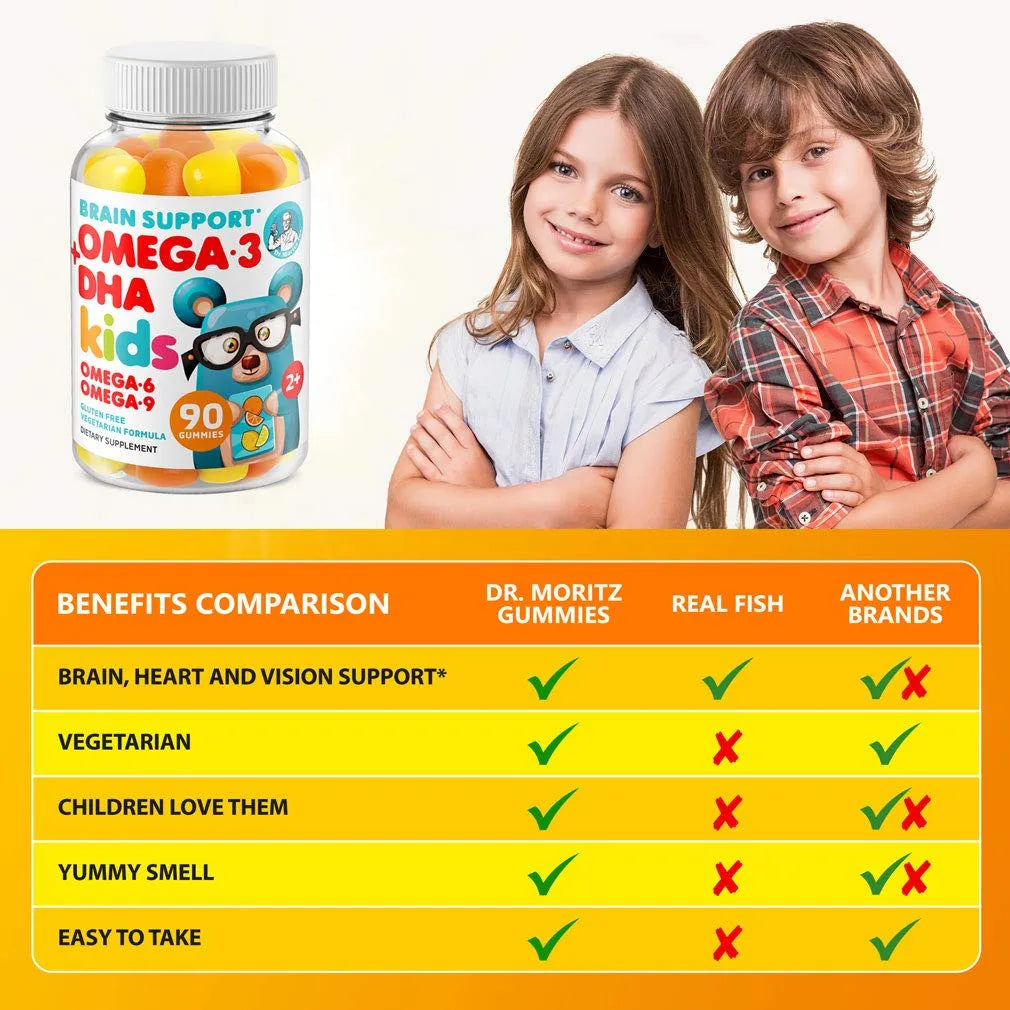 Gomitas Veganas Omega 3 Para Niños 90 Unidades Salud Cerebro Y Corazón
