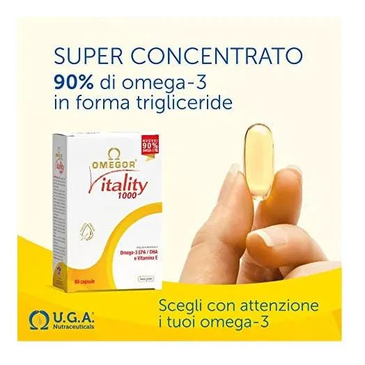 Omegor Cápsulas Aceite Pescado Omega 3 1000 Mg Certificación IFOS Sin Sabor 90 Cápsulas