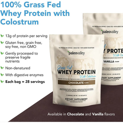 Proteína De Suero 100% Alimentada Con Pasto Con Calostro Enzimas Digestivas