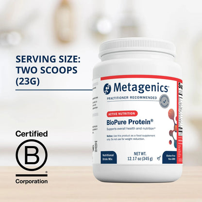 BioPure Proteína En Polvo 345g 15 Porciones Alta Calidad Sin OMG Ni Gluten