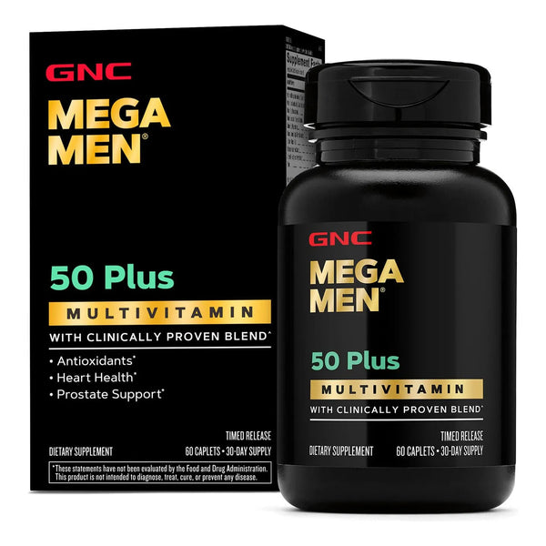 Mega Men 50 Plus Multivitaminas Salud Corazón Y Próstata 60 Cápsulas