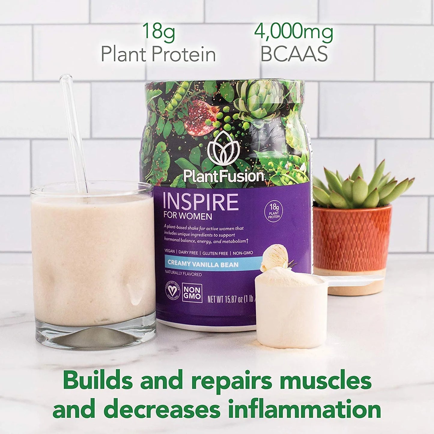Proteina Vegetal Mujer Bajo Carbohidratos Apoyo Muscular Mag Chocolate Rico Inspire 1 Libra