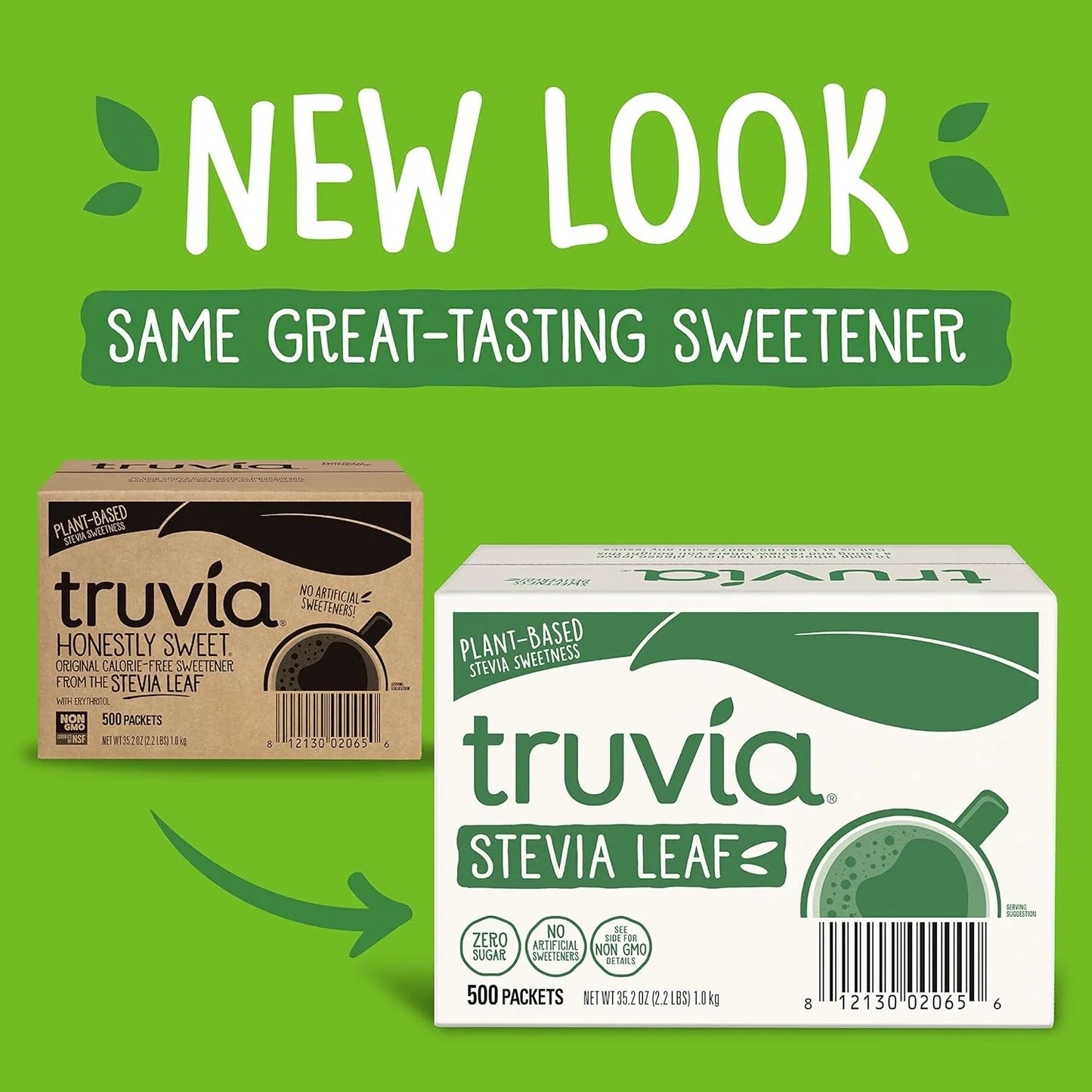 Truvia Natural Stevia Edulcorante Sin Calorias 500 Paquetes