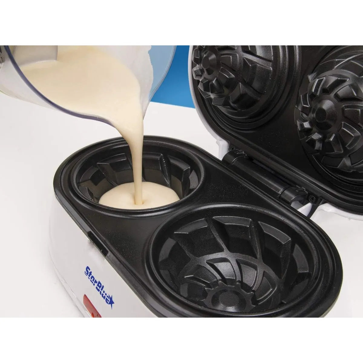 Máquina Para Hacer Gofres Doble Starblue Blanco Desayunos Perfectos En Minutos