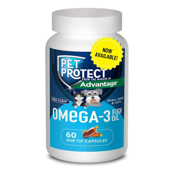 Pet Protect Omega 3 Para Perros Y Gatos Pequeños 60 Cápsulas Suplemento Salud Articular Y Piel