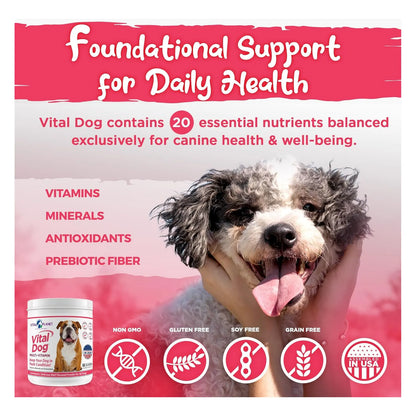 Multivitaminico En Polvo Para Perros Vital Dog Salud Diaria Vitaminas Minerales