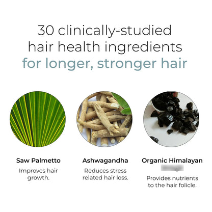 DeeplyRooted Suplemento Capilar Con Colágeno Y Biotina Para Cabello Fuerte Y Saludable