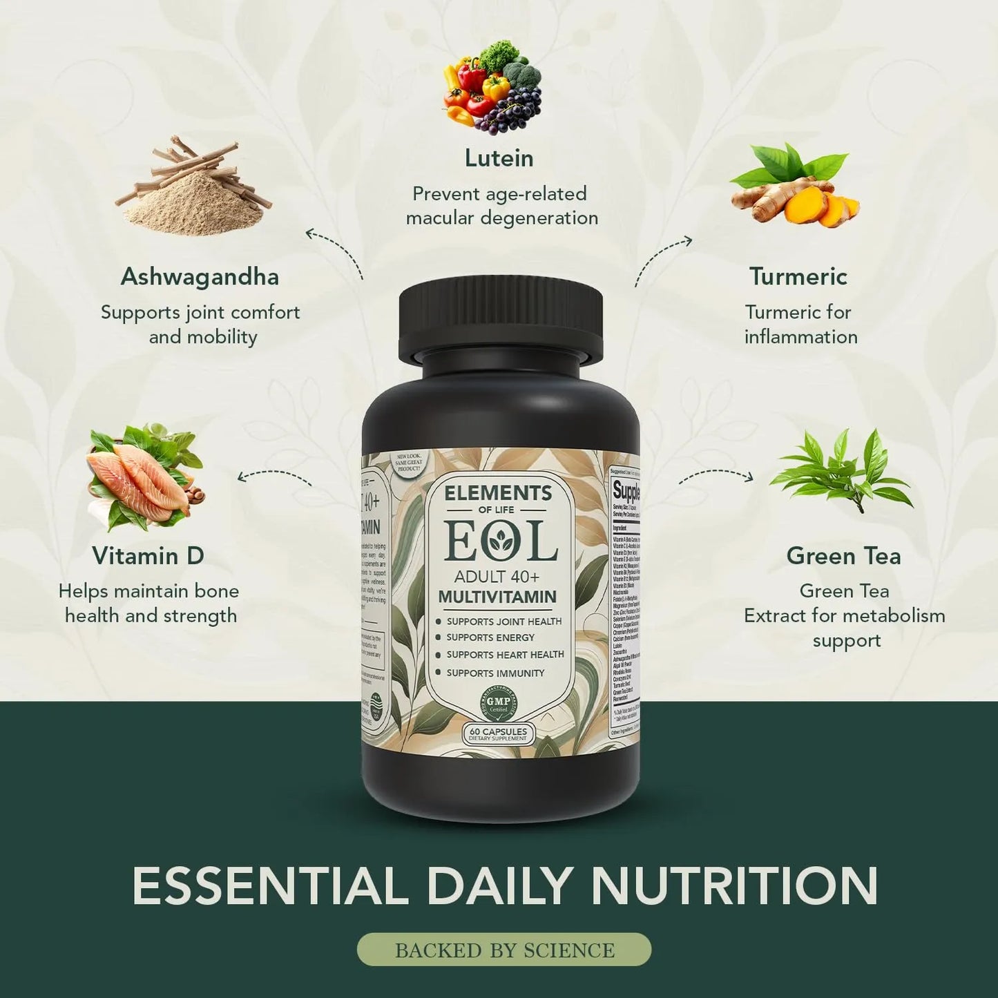 Multivitaminico Completo Diario Adultos Energia Natural Inmunidad 40+