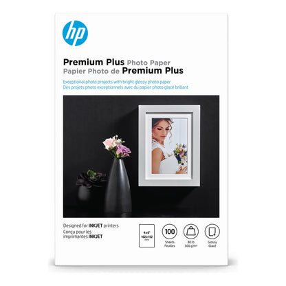 Papel Fotográfico Brillante Premium Plus 4x6 Pulgadas 100 Hojas Calidad Galería