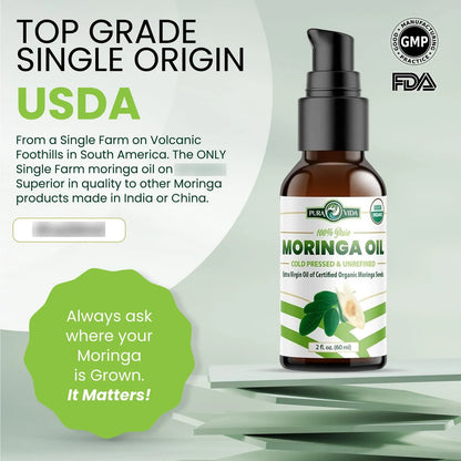 Extracto Liquido De Moringa Organico Certificado Usda Absorcion Rapida