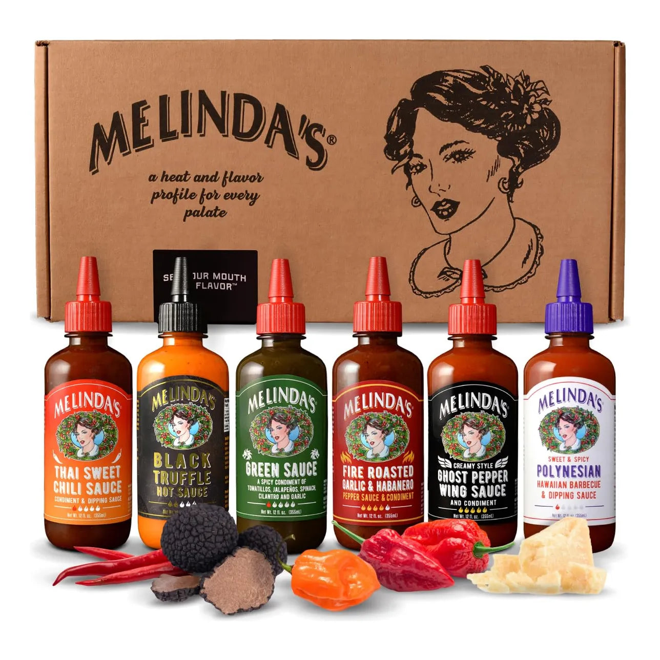 Juego De Regalo Melindas Coleccion A Taste Of Melindas 6 Salsas Picantes Artesanales