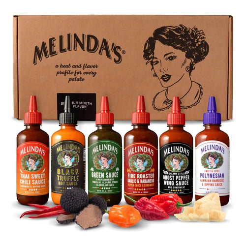 Juego De Regalo Melindas Coleccion A Taste Of Melindas 6 Salsas Picantes Artesanales