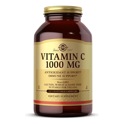 Solgar Vitamina C 1000 Mg 250 Capsulas Vegetales Antioxidante E Inmunologico