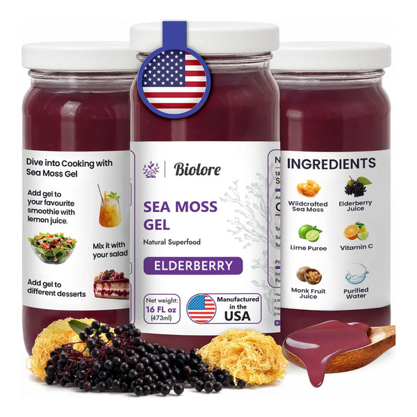 Gel De Musgo Marino Sauco 16 Onzas Superalimento Vegano Nutricion Integral