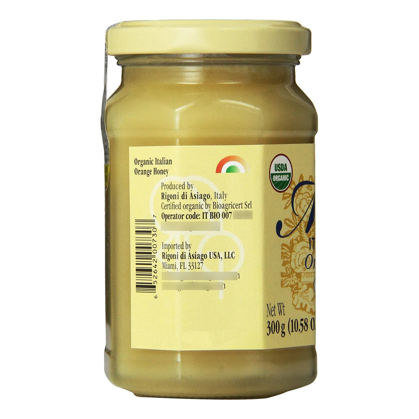 Miel Cruda Italiana Cremosa Con Flor De Azahar 300 Gramos Pura Y Natural