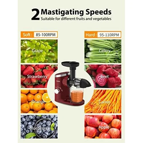 Extractor De Jugo Prensa En Frio Masticacion Lenta Aeitto Para Jugos Puros Y Nutritivos