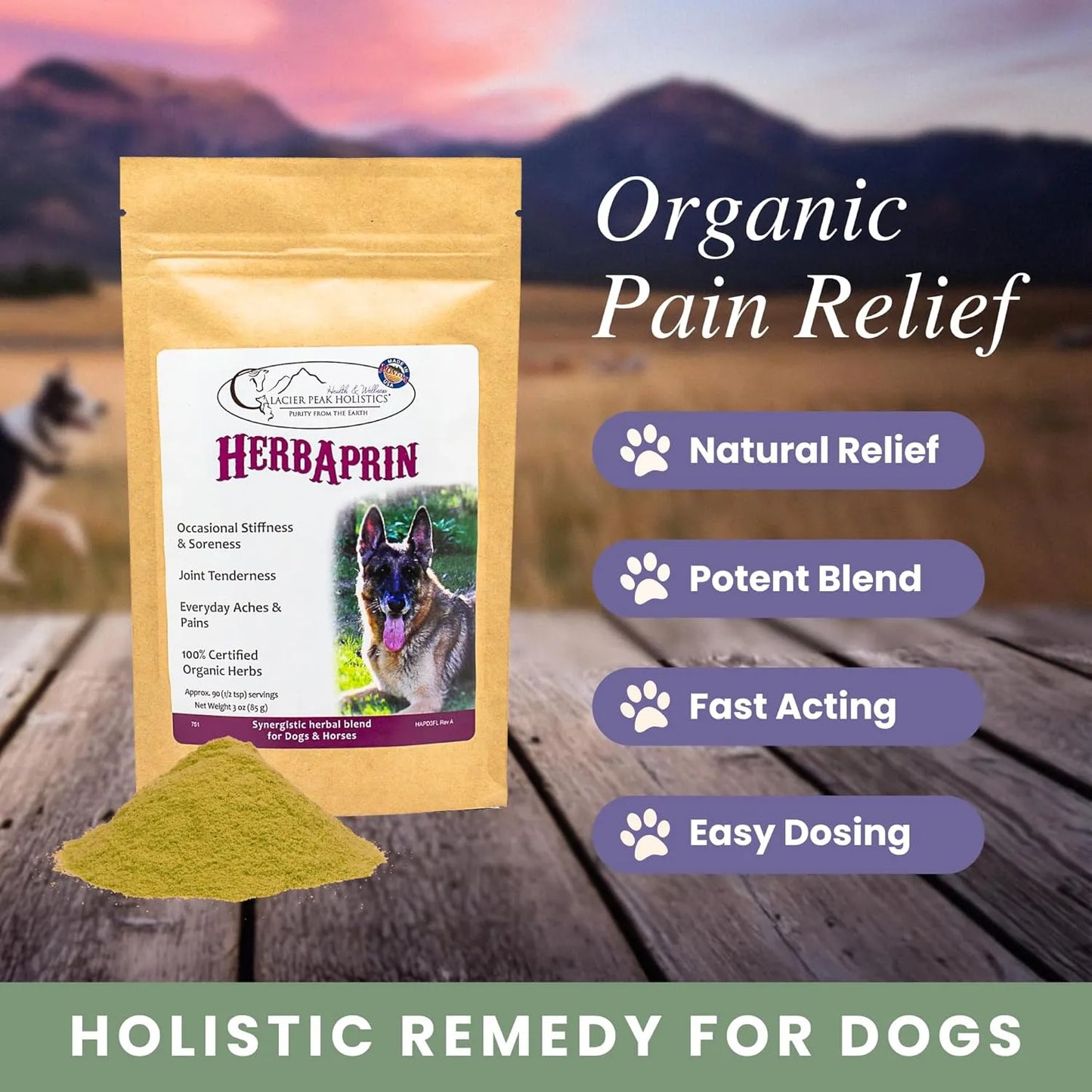 Alivio Natural Para Perros Mezcla Hierbas Organicas Artritis Dolores Articulares