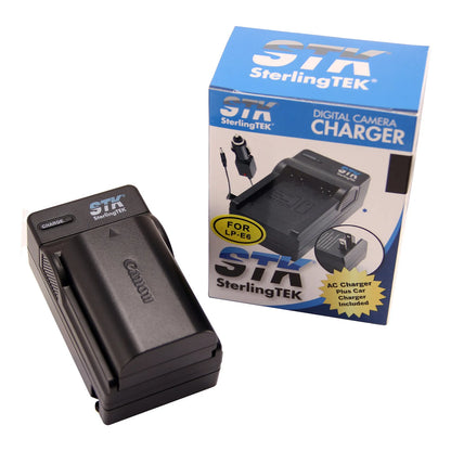 Cargador LP-E6 Para Canon Batería Compatible EOS R R5 R6 R7 5D Mark II III IV 90D 70D 80D 7D 6D Incluye Cargador De Coche