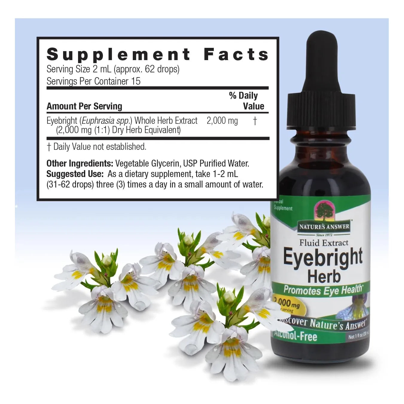 Extracto De Eyebright 30 Ml Apoya Salud Ocular Visión Clara Natural Sin Omg