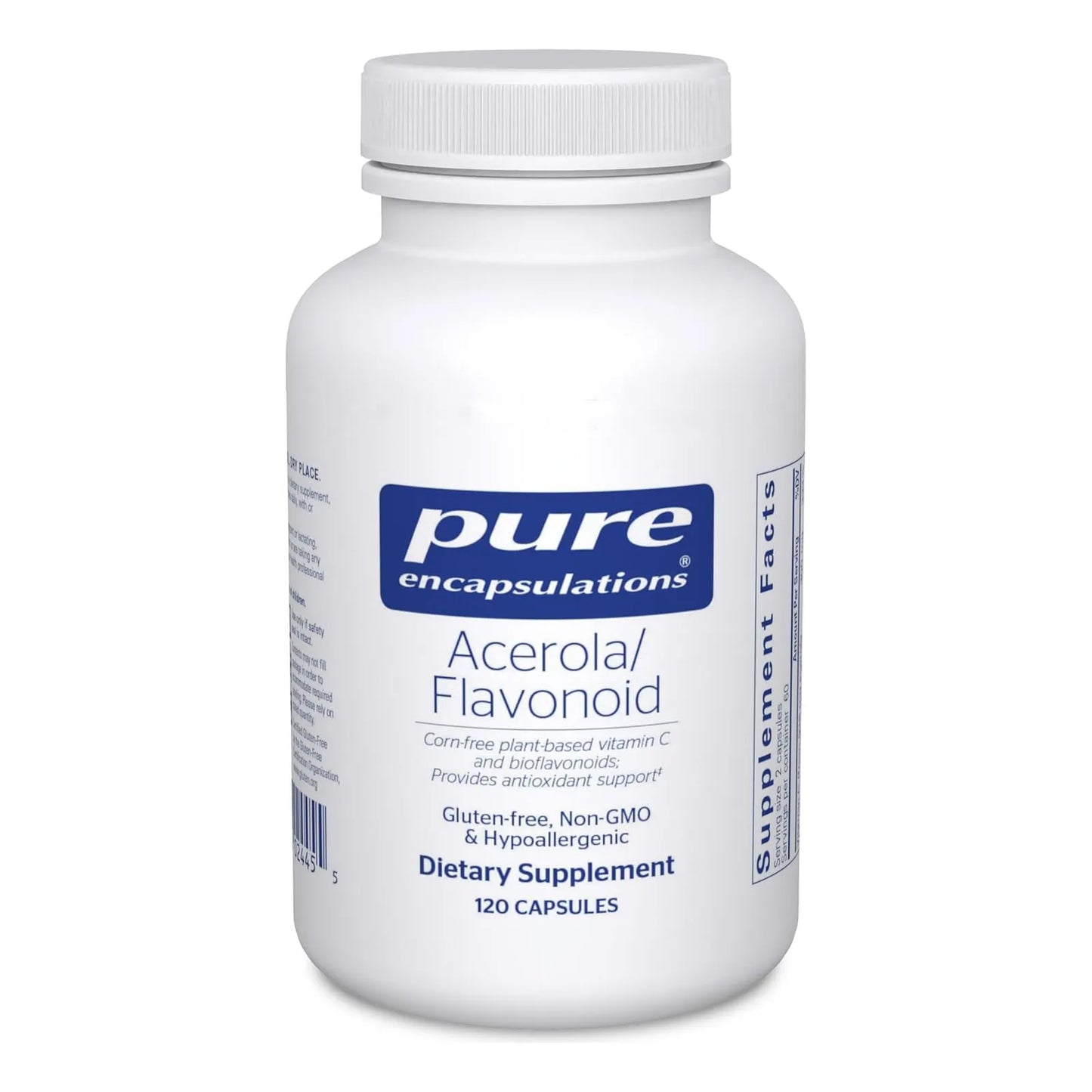 Vitamina C Natural Con Bioflavonoides De Acerola 120 Capsulas Pure Encapsulations
