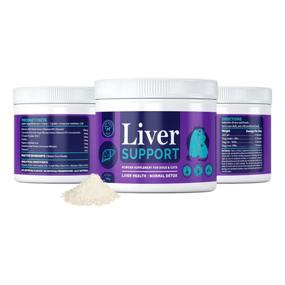 Suplemento Hepatico Natural Para Perros Y Gatos En Polvo Con Cardo Mariano Y NAC