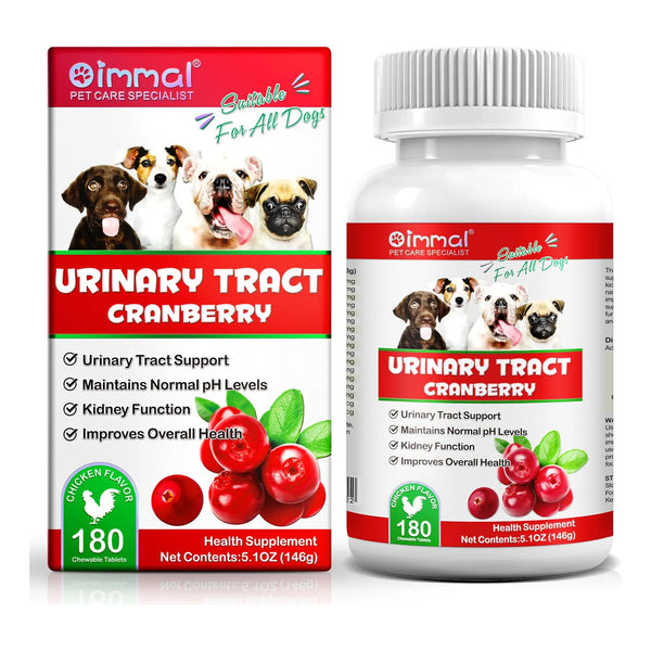 Tabletas De Arándano Para Perros 180 Unidades Soporte Urinario Natural