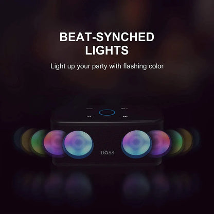 DOSS SoundBox Plus Altavoz Bluetooth Portátil Sonido HD 16W Luces LED 20H Autonomía