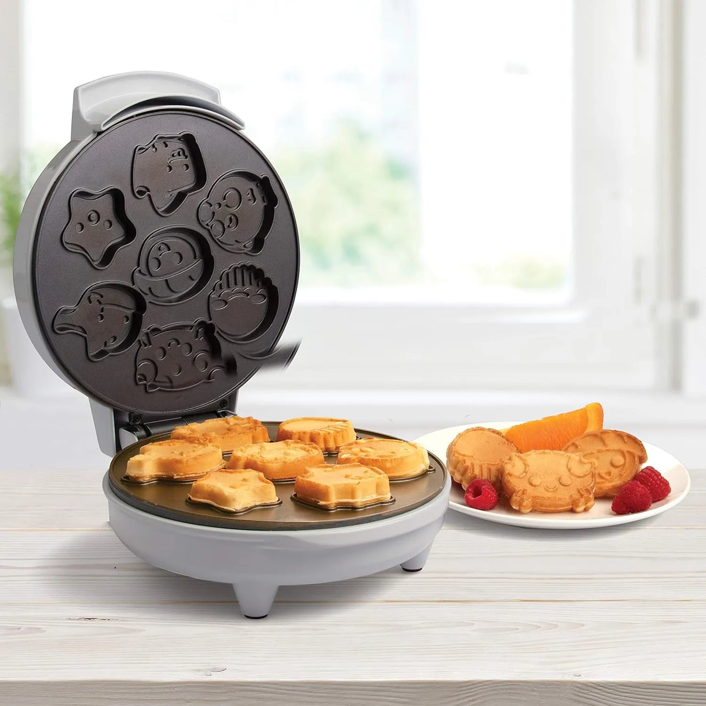 Maquina Waffles Animales Oceano 7 Figuras Divertidas Desayuno Cocina Creativa