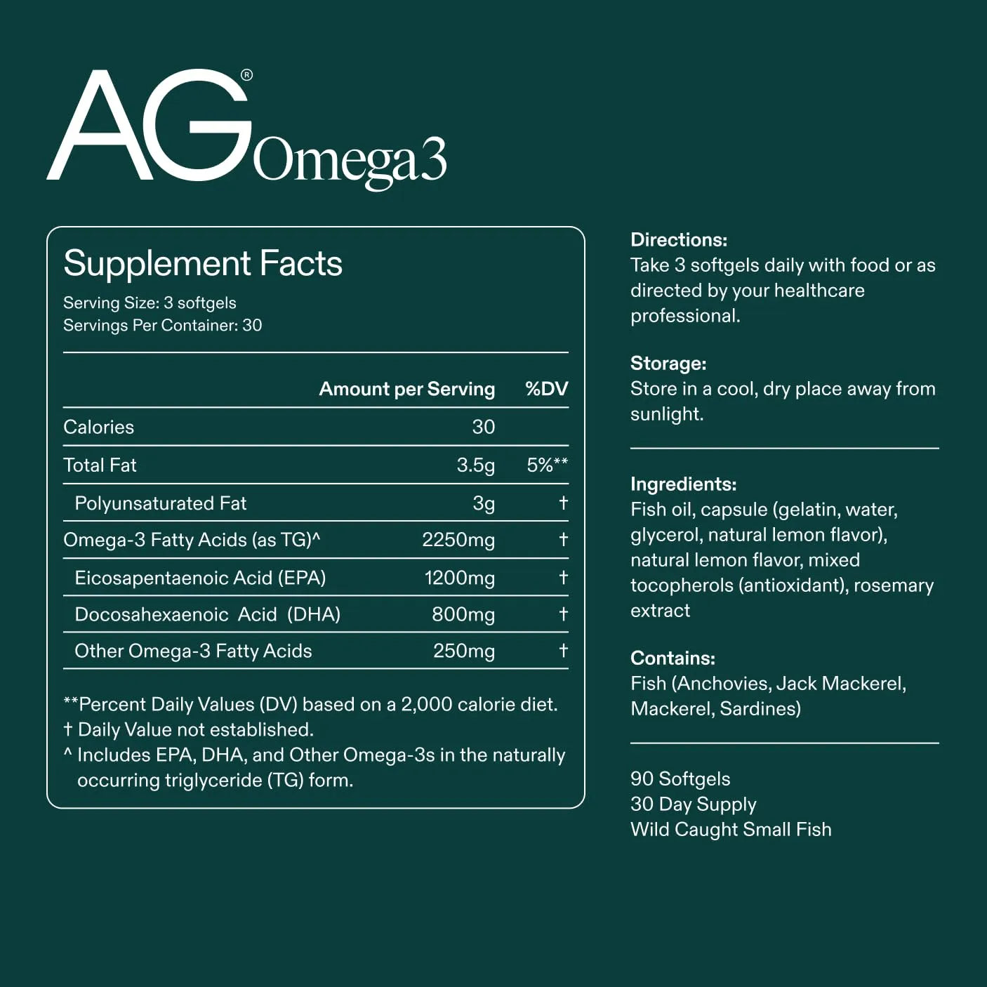 Capsulas De Aceite De Pescado Omega 3 Con Epa Dha 90 Unidades 2000 Mg