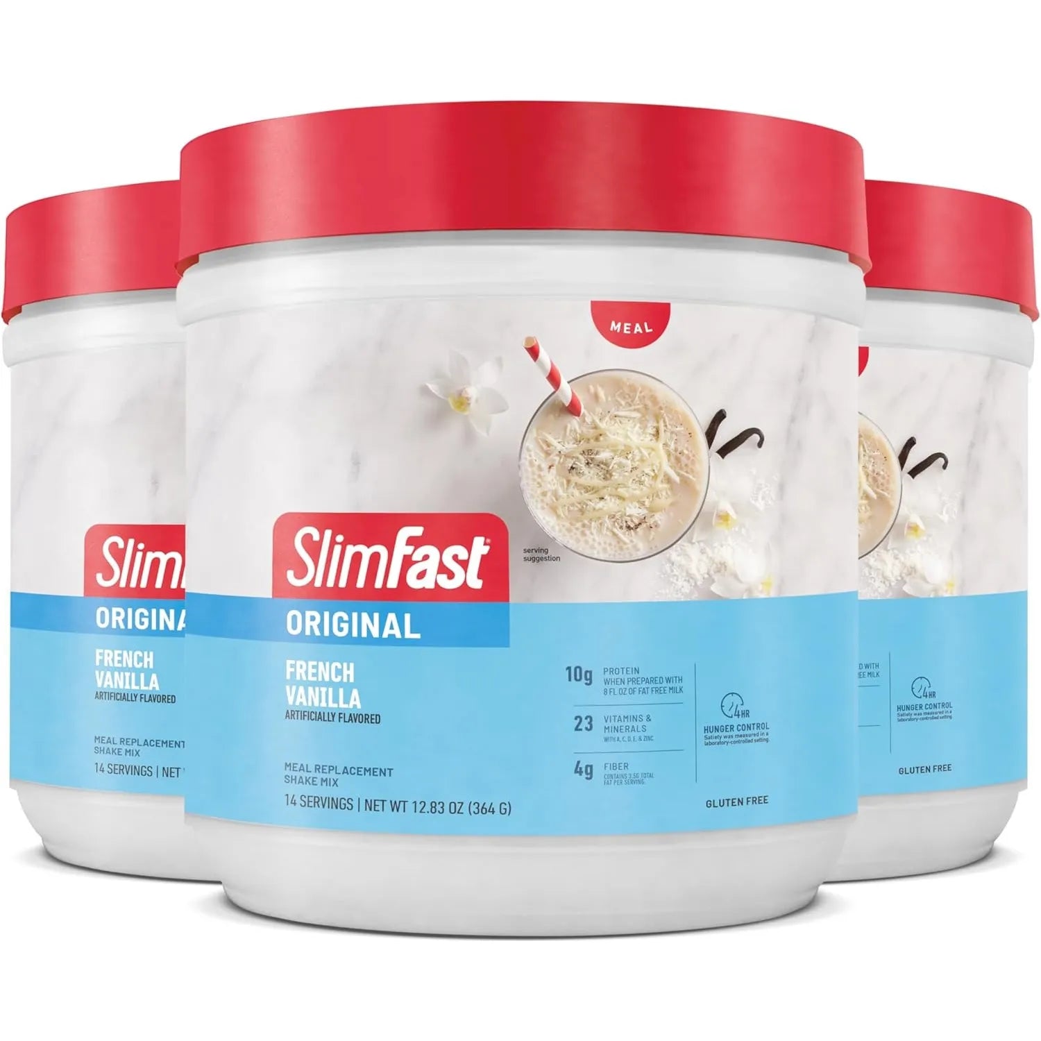 Slimfast Vainilla Francesa Batido En Polvo 3 Unidades - Imagen 4