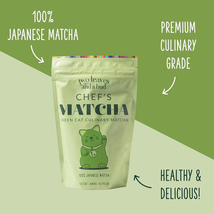 Té Verde Matcha Japonés 100% Polvo Culinario 340g Energía Natural Y Versatilidad