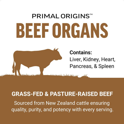 Suplemento De Órgano De Carne De Res Criada En Pasto 5 Órganos Potencia 3500 Mg