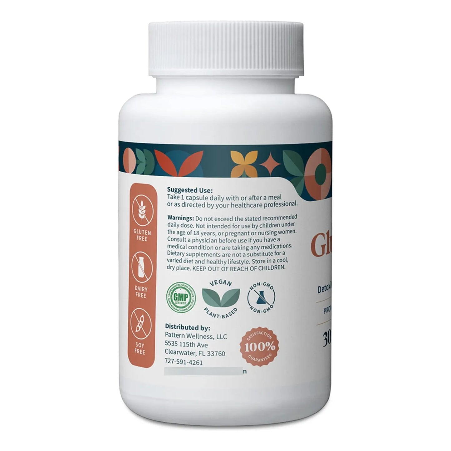 Suplemento De Glutatión Con Vitamina C Antioxidante 30 Cápsulas Veganas