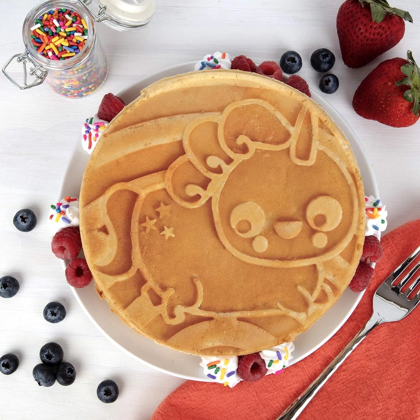 Maquina Waffles 2 Figuras Intercambiables Unicornio Narval Desayuno Divertido