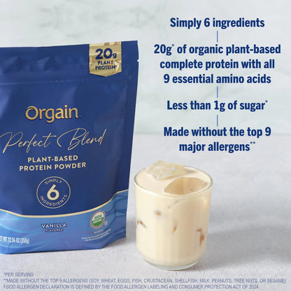 Proteína En Polvo Orgánica Vegana Mezcla Perfecta 20g Nutrición Limpia