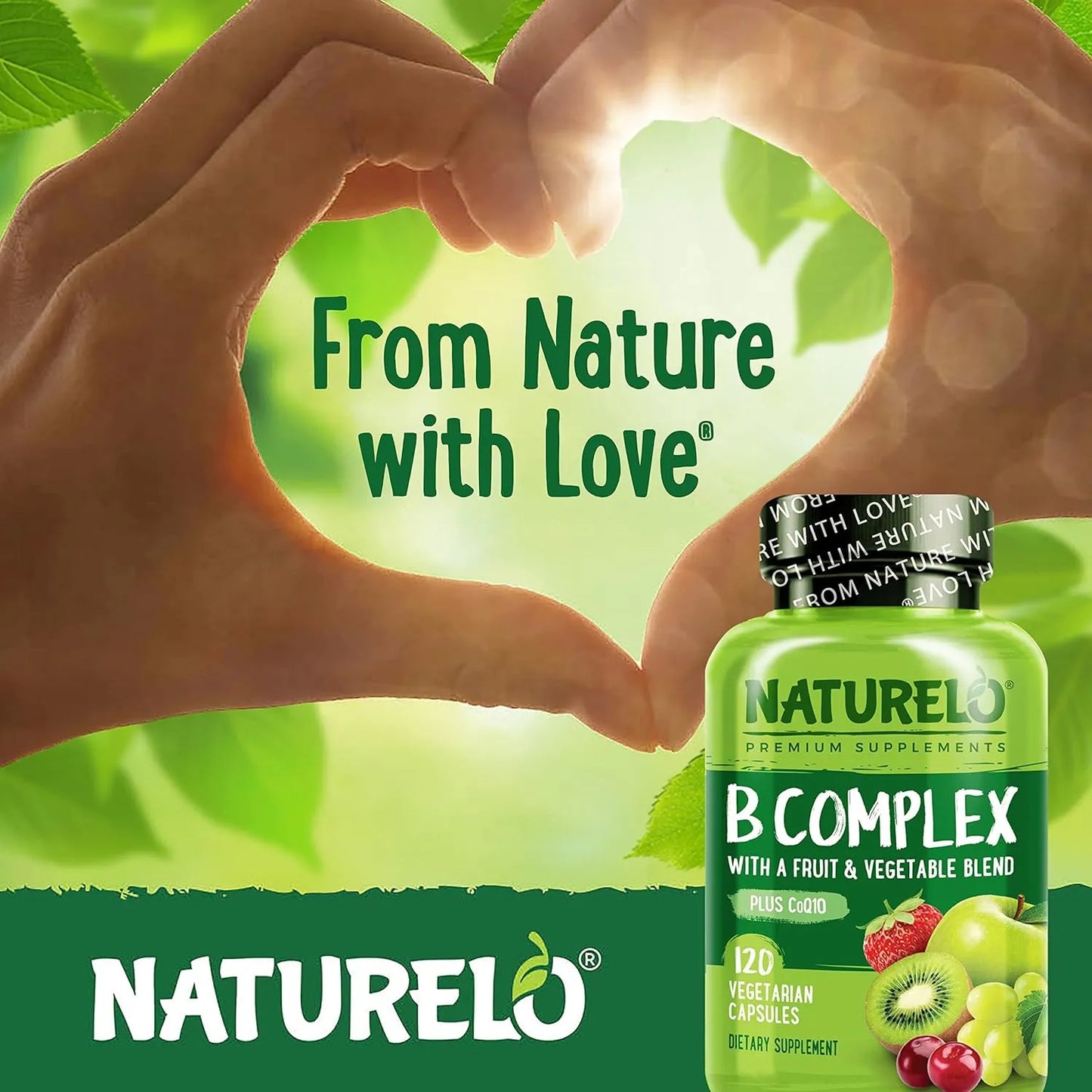 Complejo B Premium 120 Capsulas Con Vitaminas Activas Y Blend Organico